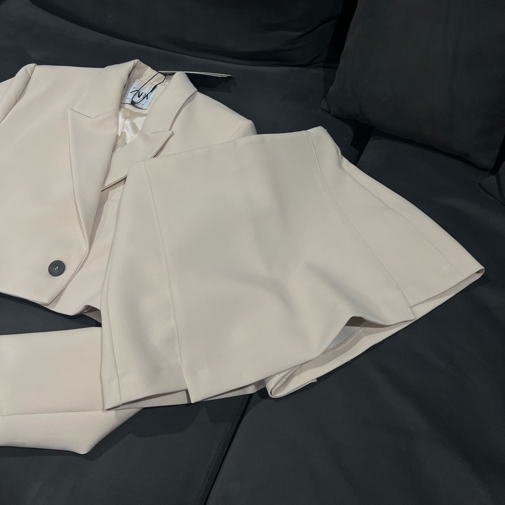 ZARA Cropped Blazer and Skort Set